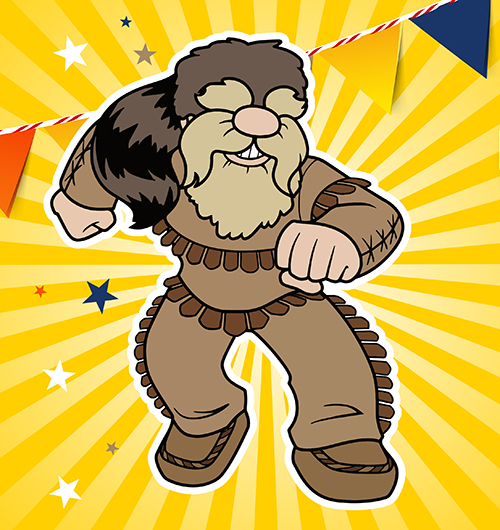 This is a decorative image of Blazer Bill for the TRailblazer Kickoff event.